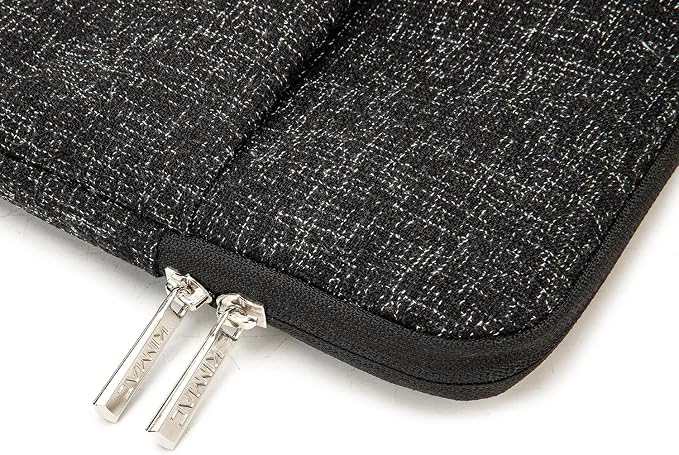 Kinmac 360° Protective Vertical Laptop Sleeve Case Cover Bag (Snow Black, 12.5 inch-13.3 inch)