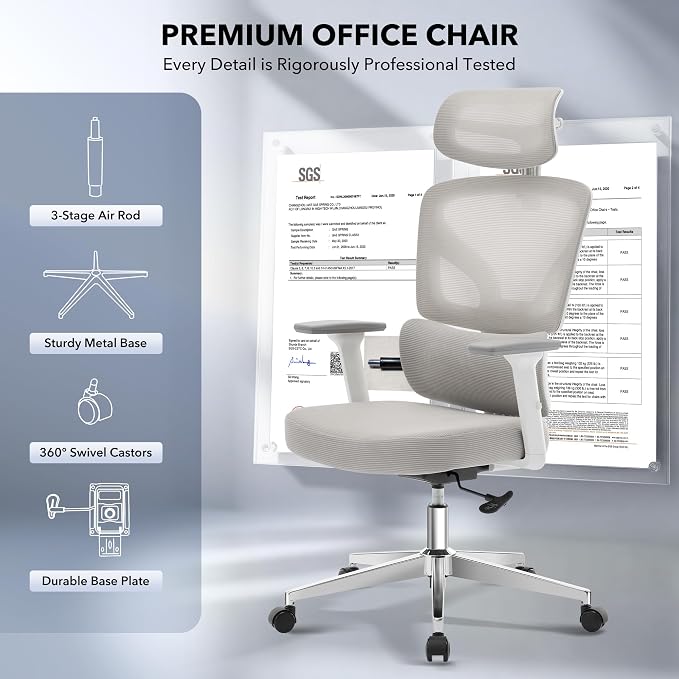Garvee Office Chair Ergonomic Desk Chair - Home Mesh Office Desk Chair with Adjustable Lumbar Support