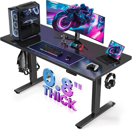 SIAGO Electric Standing Desk Adjustable - 48 x 24 Inch Sit Stand up Desk with Cable Management - 3 Memory Preset Adjustable Height Table