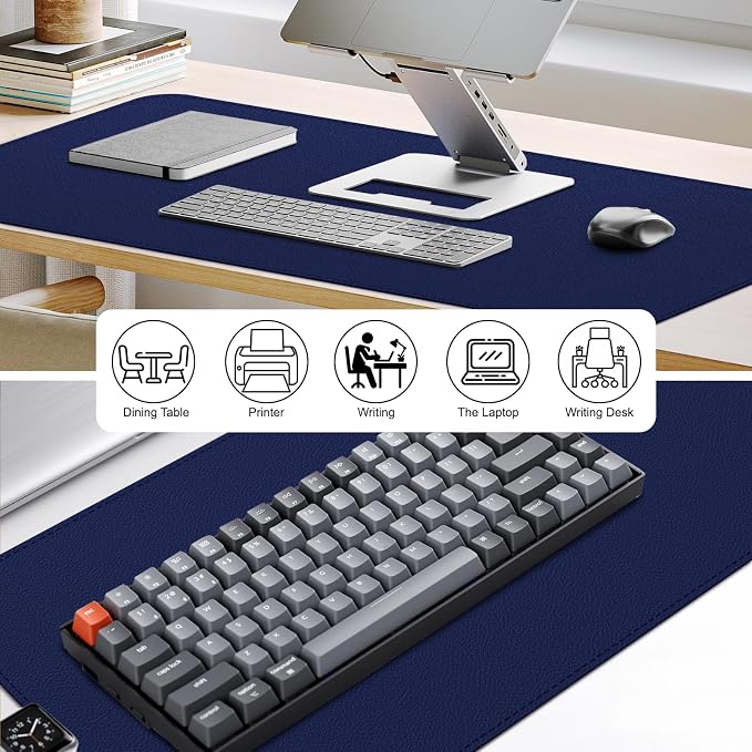 Leather Desk Mat, Desk Pad for Keyboard and Mouse Large Mouse Pads for Desk | Waterproof Desk Mat, Desk Matt for Desktop, Laptop Blotter, Keyboard Pad, Large Mouse Pad, Desk Essentials