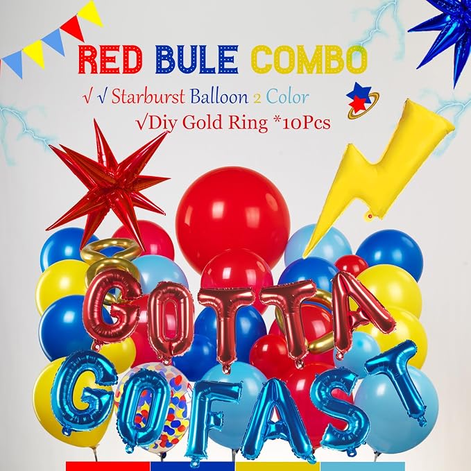 Red Blue Yellow Hedgehog Birthday Party Decorations with Letter Lightning foil balloons Banner backdrop for small balloon arches video game Cartoon Movies Super hero themed birthday party decor
