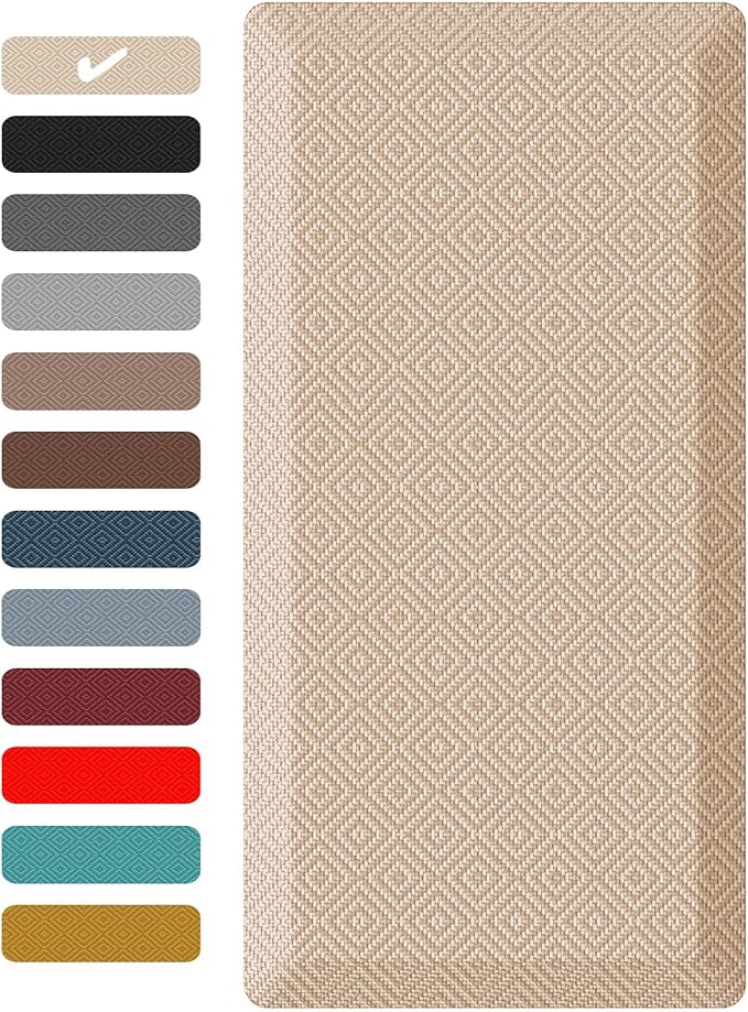 Ophanie Kitchen Mats for Floor,3/4 inch Thick,20x70 Anti Fatigue Cushioned Mat with 99+ Pairs of Anti-Slip Bottom Ridges,Kitchen Rugs,Waterproof,Comfort Ergonomic Standing Mat for Office,Home,Sink