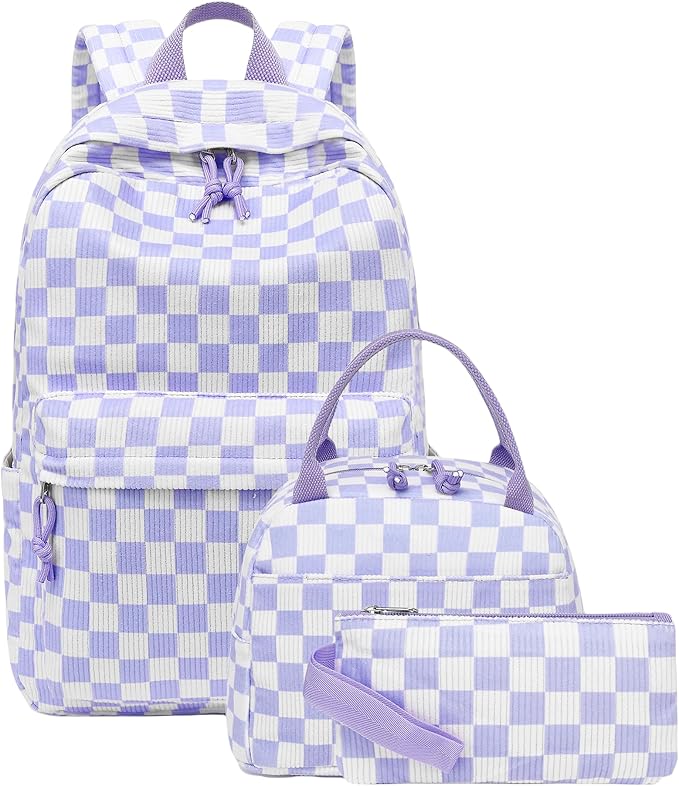 LEDAOU Backpack for Girls School Bag Kids Bookbag Teen Backpack Set Daypack with Lunch Bag and Pencil Case | Kids