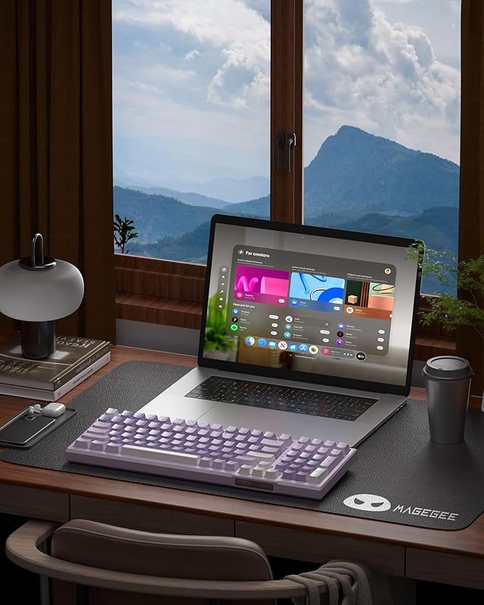 MageGee SKY98 Mechanical Gaming Keyboard, 96% Gasket Hot Swappable Wired Custom Creamy Keyboard with 5-Layer Sound Dampening, RGB Backlit, NKRO for Win/Mac (Violet, Violet Switch)