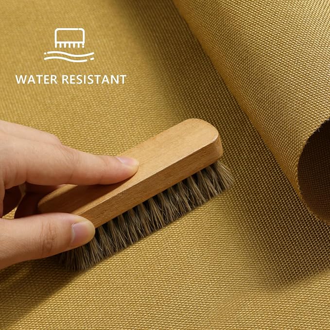 Waterproof Canvas Fabric by The Yard 58inch 600D Upholstery Material Polyester Fabric Outdoor Water Resistant Fabric for Sewing Chair Patio Cushion Purse Bag Interior, Pre Cut 3 Yard Tan