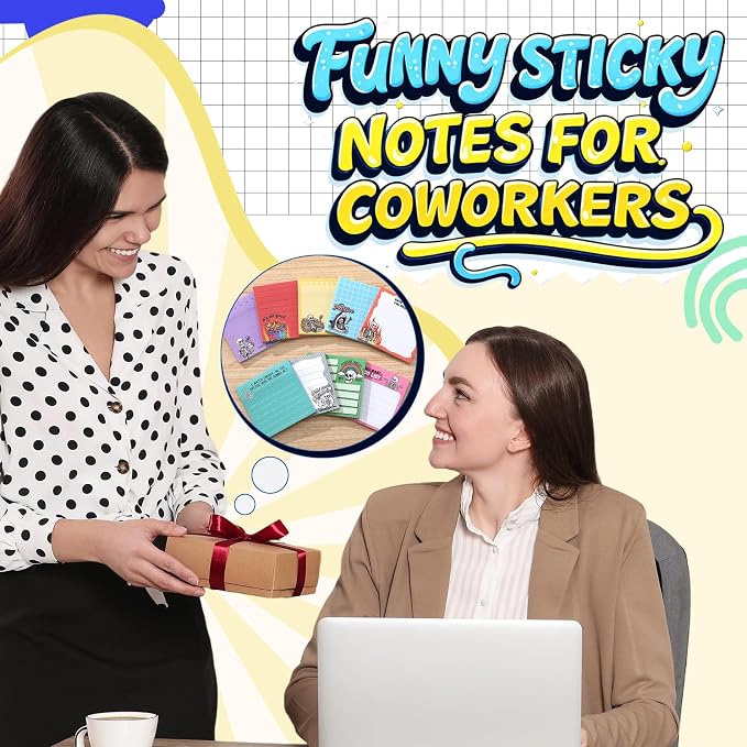 9 Pads Gothic Skeleton Sticky Notes 3x3 Inch Cute Self Stick Notepads Notes Adhesive Memo Pad Office Decor Gifts for Students School Teacher Meeting Office Supplies