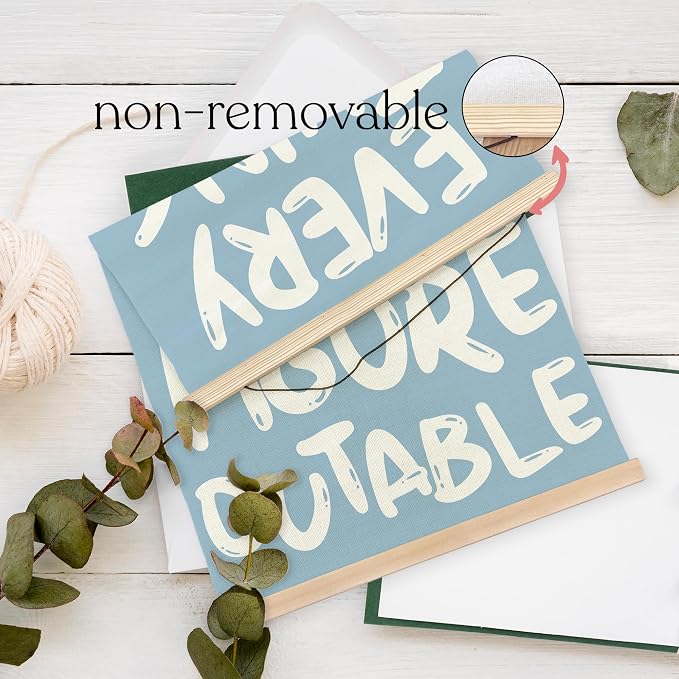 YQDEJ Blue Everything is Figureoutable Inspirational Wall Art Poster Hanger Frame, Blue Positive Affirmations Wall Decor, Motivational Wall Art for Home Office Classroom, 16x24 Inch