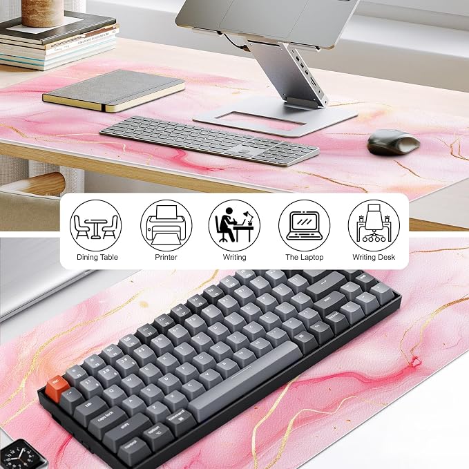 Leather Desk Mat, Desk Pad for Keyboard and Mouse Large Mouse Pads for Desk | Waterproof Desk Mat, Desk Matt for Desktop, Laptop Blotter, Keyboard Pad, Large Mouse Pad, Desk Essentials