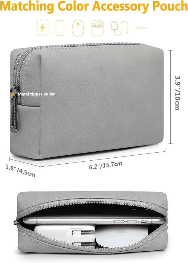 HYZUO 15-16 Inch Laptop Case Bag Sleeve with Stand Feature for MacBook Pro 16 M5/M4/M3/M2/M1 Pro/Max 2026-2019, XPS 15, MacBook Pro 15 2015-2012, Samsung Galaxy Book Flex 15, Light Gray