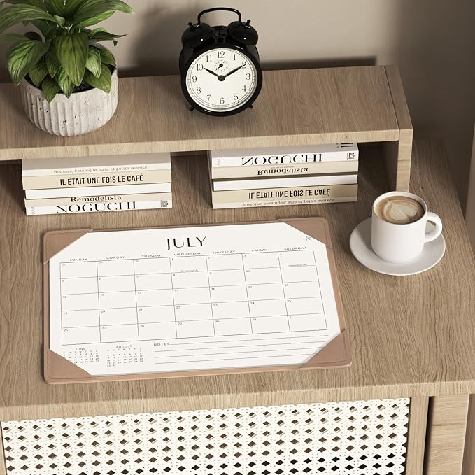 Jotsome Desk Calendar 2026 - 2027 with Desktop Mat, Desk Pad Calendar From July 2026 to December 2027 14x10.5 inch, Desk Blotter Calendar for Home Office and School, Easy Planning, Gift for the Holidays, Apricot