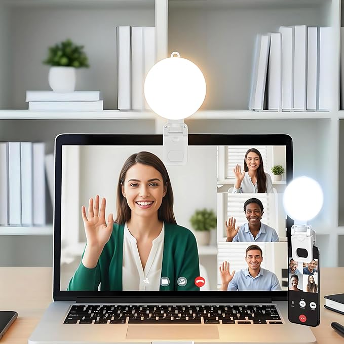 Ring Light for Computer Monitor, 3 Color Modes & 10 Brightness Levels USB Clip on Ring Light for Laptop & Phone, Video Conference Lighting for Zoom Meeting, Working, Live Streaming, Selfie Makeup