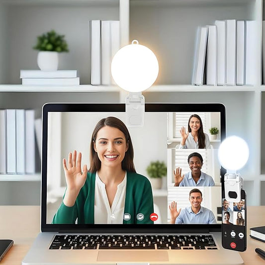 Ring Light for Computer Monitor, 3 Color Modes & 10 Brightness Levels USB Clip on Ring Light for Laptop & Phone, Video Conference Lighting for Zoom Meeting, Working, Live Streaming, Selfie Makeup
