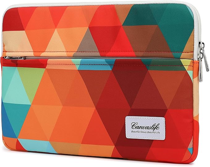 Canvaslifee Rainbow Peacock Patten Laptop Sleeve 14 inch 14.0 inch Laptop case Bag
