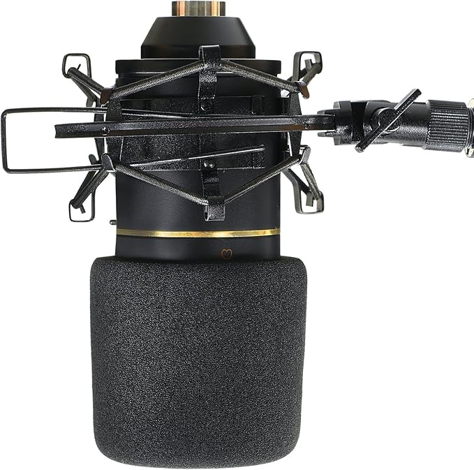 YOUSHARES MXL 770 990 Microphone Foam Windscreen - Mic Foam Cover As a Pop Filter (Black)