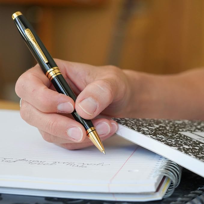 Cross Coventry Polished Chrome Ballpoint Pen - Refillable Pen for Smooth Writing - Professional, Elegant Accessory - Black Ink - Long-Lasting Use - Desk Essential - Gift-Ready