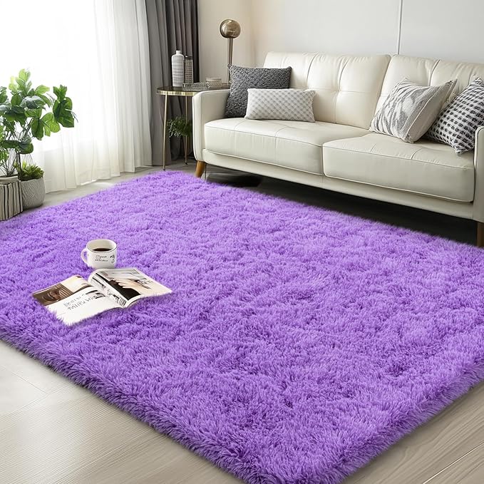 Mugorn Small Soft Shag Rugs for Bedroom, 3x5 Fluffy Area Rugs for Living Room