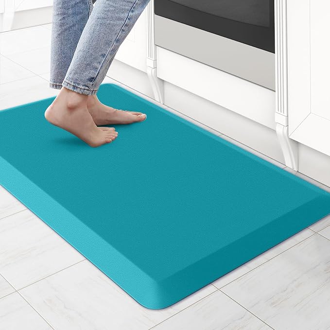 KitchenClouds Kitchen Mat Cushioned Anti Fatigue Kitchen Rug Non Slip Standing Mat Comfort Floor Mats for Sink Office (17.3"x28"- 0.8inch,Green) | Water-Resistant, Non-Slip, Easy to Clean Comfort Floor Mat for Kitchen, Sink & Office, Multiple Colors & ...
