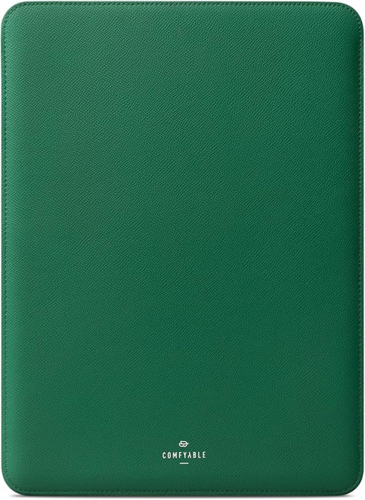 Comfyable Laptop Sleeve 14 Inch Precisely Compatible with MacBook Pro M5 M4 M3 M2 Pro/Max 2026-2021, Genuine Leather Cover Case, Leafy Green
