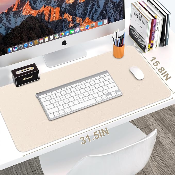 Leather Desk Mat, Desk Pad for Keyboard and Mouse Large Mouse Pads for Desk | Waterproof Desk Mat, Desk Matt for Desktop, Laptop Blotter, Keyboard Pad, Large Mouse Pad, Desk Essentials