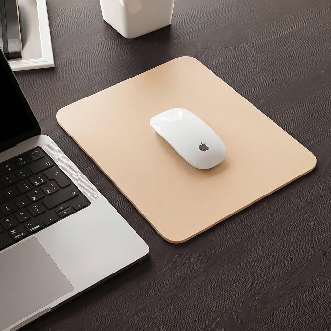 Leather Desk Pad Protector, Waterproof Mouse Pad, PU Desk Mat, Office Desk Cover, Desk Writing Mat for Office/Home/Work/Cubicle (Eggshell) 9x8 in
