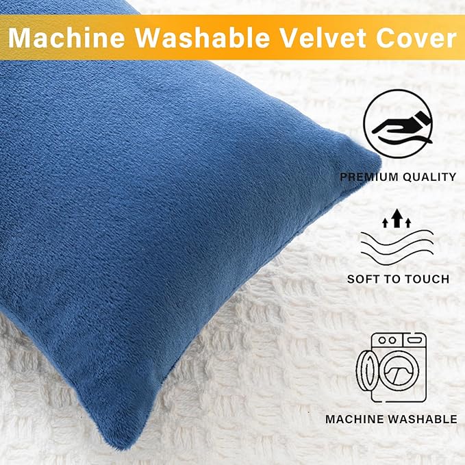 1 MIDDLE ONE 2 Pack Small Pillow, Memory Foam Mini Pillow 11 X 7 Inches for Travel, Sleeping, Nap and Neck, Knee, Lumbar Support, Tiny Cushion for Pet, Dogs (Blue)