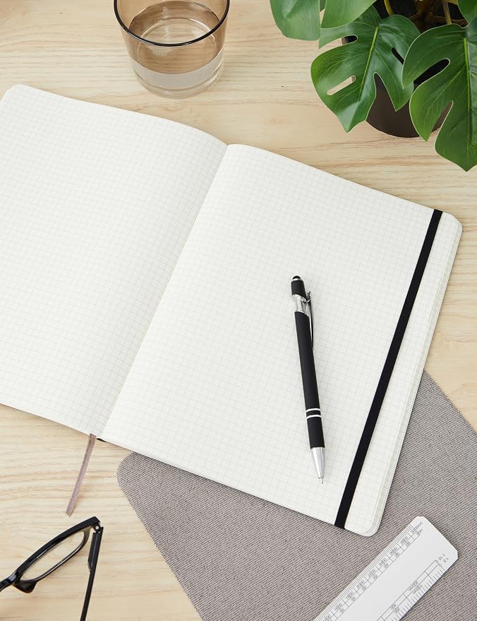 Moleskine Classic Notebook, Soft Cover, XL (7.5" x 9.5") Squared/Grid, Black, 192 Pages