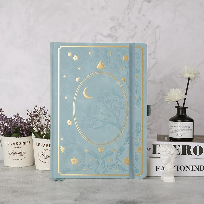 TIEFOSSI B5 Dotted Journal, Dot Grid Notebook for Women Men, Hardcover Notebooks for Planner Organization Journaling, 160 GSM Thick Paper, 150 Numbered Pages with Golden Edges