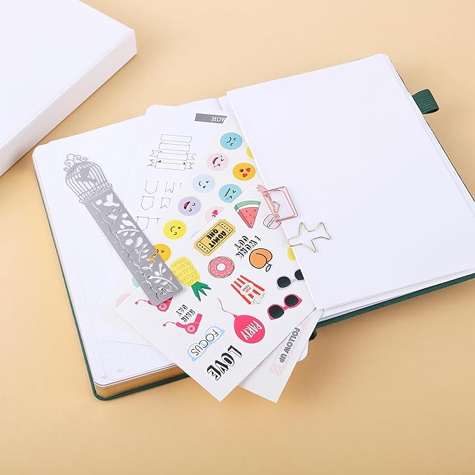 A5 Bullet Dotted Journal Notebook | 160gsm Thick Bleedproof Paper, Lay Flat Binding, 160 Numbered Pages | Hard Cover Dot Grid Notebook/Bullet Journals for Creatives & Professionals-KISS
