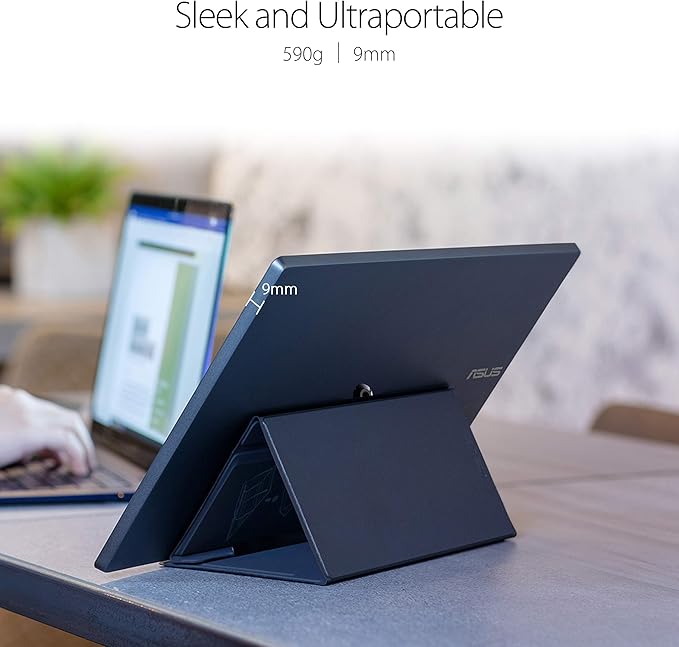 ASUS ZenScreen MB14AC 14” Portable USB Type-C Monitor, 1080P Full HD, IPS, Eye Care, Anti-Glare Surface, External Screen for Laptop, Hybrid Signal Solution