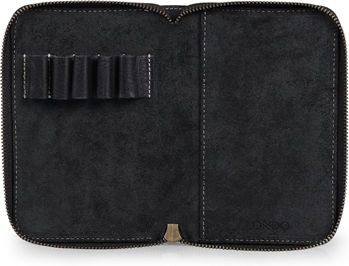 Londo Genuine Leather Padfolio – Portfolio Folder with Pencil Holder, Notepad & Zipper Closure for Business, Office & Travel