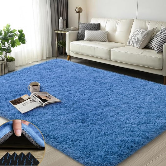 Mugorn Small Soft Shag Rugs for Bedroom, 3x5 Fluffy Area Rugs for Living Room