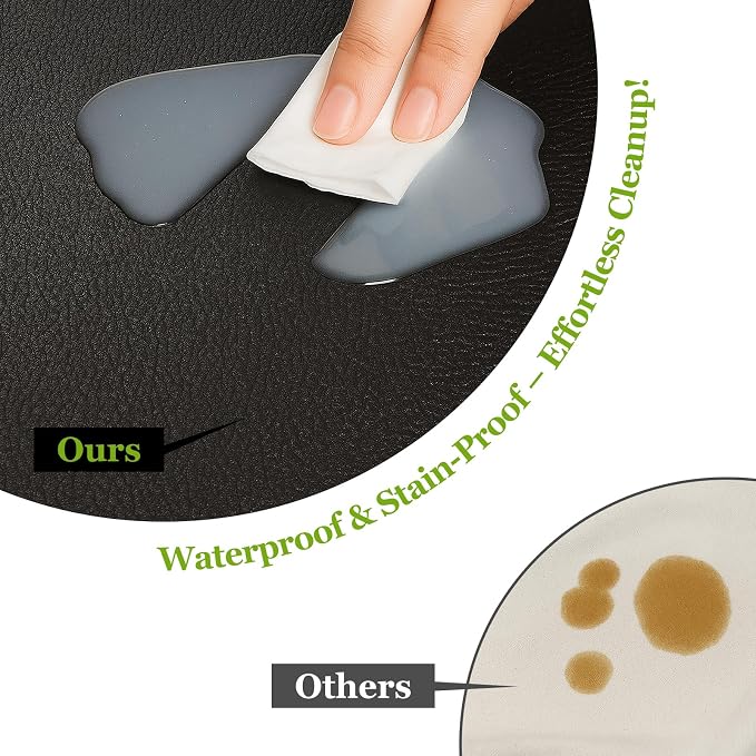 Warmstar Leather Table Cover 42 x 96 Inch, 1.8MM Thick PVC Table Protector Waterproof, Desk Cover Protector Non-Slip Desk Pad for Kitchen, Dresser, Gaming Desk,Dining Room Table