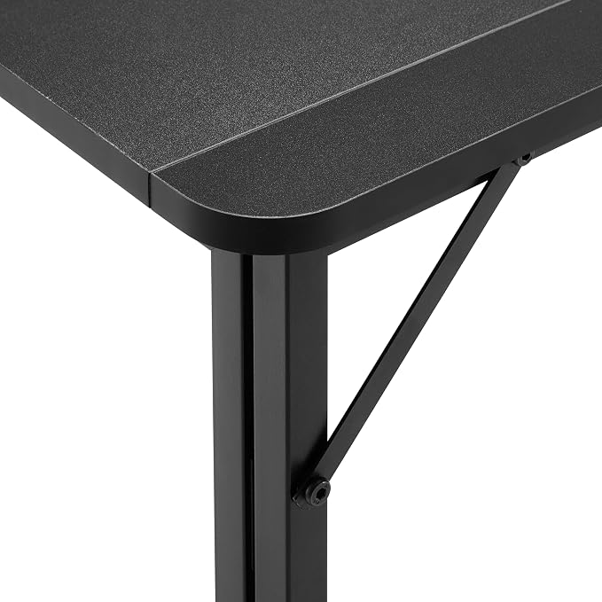 Small Folding Desk 31.5 Inch Foldable Computer Desk for Small Spaces Sturdy Portable Writing Desk for Home Office Study Bedroom Black 80x40cm