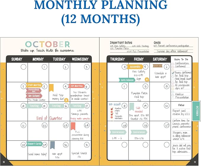 Carson Dellosa We Belong Teacher Planner 2026-2027, Undated 8" x 11" Lesson Plan Book with Stickers, Class Schedule, Weekly Calendar, Classroom Must Haves, Homeschool Essentials, Classroom Must Haves
