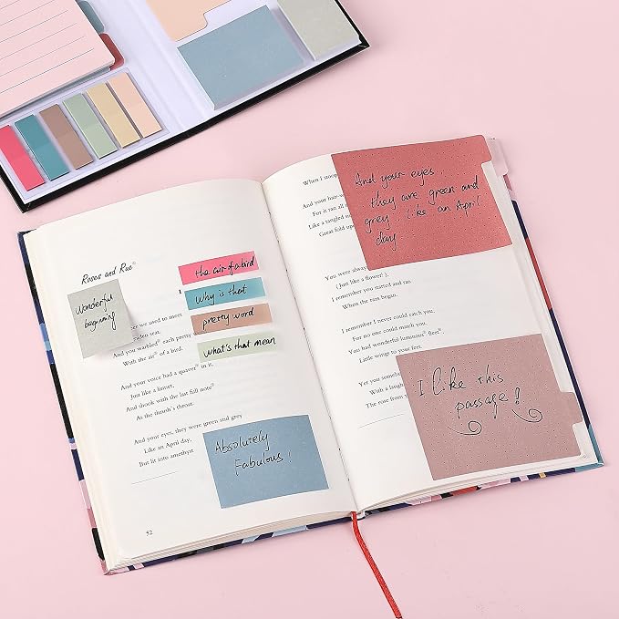 Mr. Pen- Sticky Notes Set, 410 Pack, Ruled | Dotted & Blank Notes with 150 Index Tabs, Divider Sticky Pads for Bible Study, Office, School, Planning