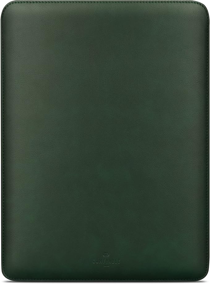 Comfyable Laptop Sleeve 14 Inch Precisely Compatible with MacBook Pro M5 M4 M3 M2 Pro/Max 2026-2021, Faux Leather Cover Case, 14 in, Green