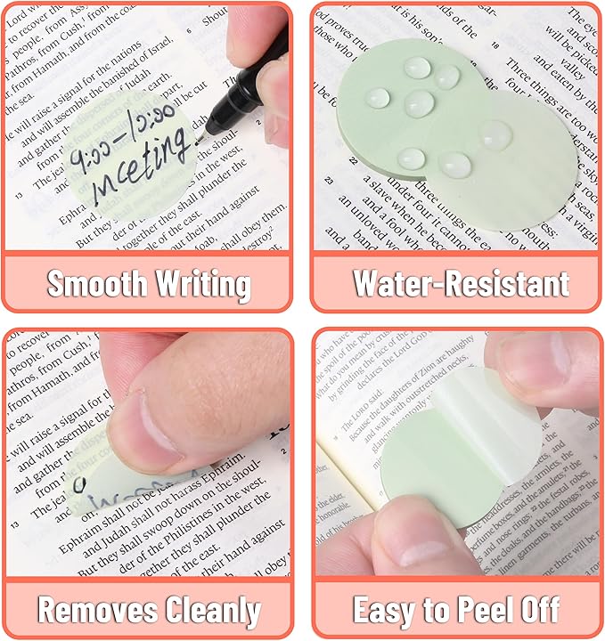 Mr. Pen- Transparent Sticky Note Set, 560Sheets, Colorful, Round Transparent Sticky Notes Set