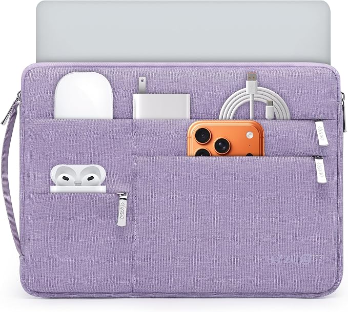 HYZUO 13 Inch Laptop Case Sleeve Bag for MacBook Air 13 M5 A3449 M4 M3 M2 M1 2026-2018, 13" MacBook Neo 2026 A3404, MacBook Pro 13 M2 M1 2026-2016, iPad Air/Pro 13, Surface Pro, XPS 13, Lilac Purple
