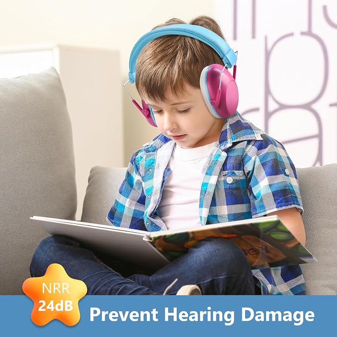ProCase Kids Noise Cancelling Headphones, Kids Ear Protection Monster Jam Truck, Fireworks Hearing Protection Noise Reduction, Noise Canceling Earmuffs for Sensory Autism Toddler Children -Pink