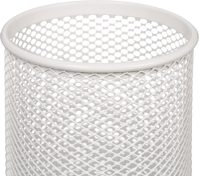 Relaxdays Desk Organiser Set, 100% steel, White, 8.5 x 26.5 x 33.5 cm