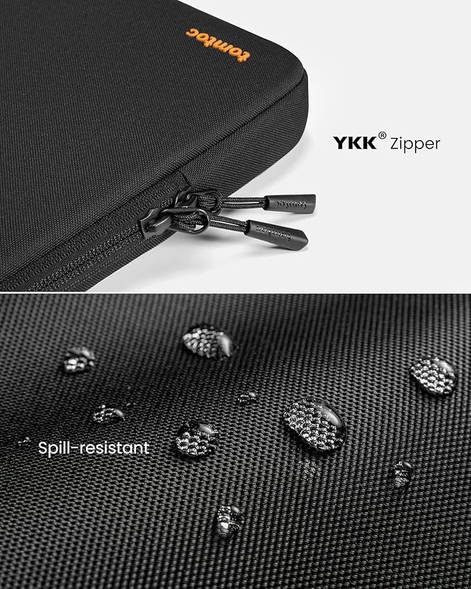 tomtoc 360° Protective Laptop Sleeve for 13-inch New MacBook Air M5/A3449 (2026) M4/A3240, M3/A3113, M2/A2681, M1/A2337, Water-Resistant Computer Case Bag Fits 13" MacBook Neo A18 & MacBook Pro M2/M1