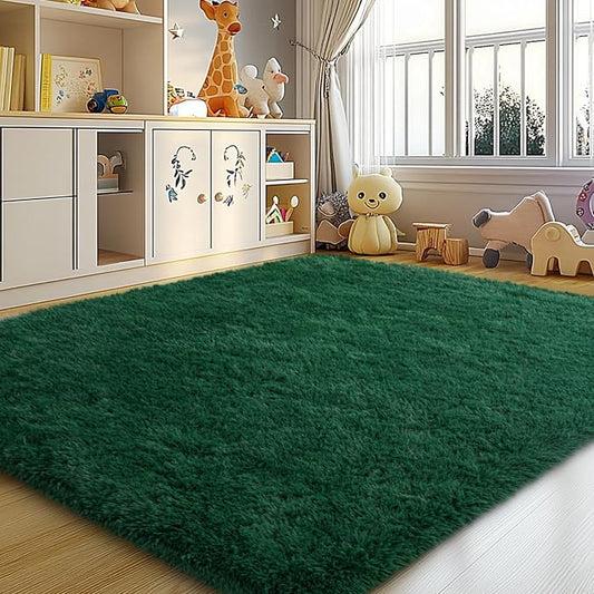 Mugorn Small Soft Shag Rugs for Bedroom, 4x6 Fluffy Area Rugs for Living Room