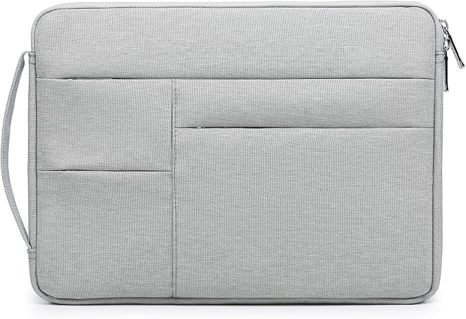 HYZUO 17-17.3 Inch Laptop Sleeve Bag Briefcase for 17" 17.3" HP/Dell/Lenovo/ASUS/LG/MSI Gaming Laptop/Razer Blade 17/18, Men Women NoteBook Protective Case Bag, Light Gray