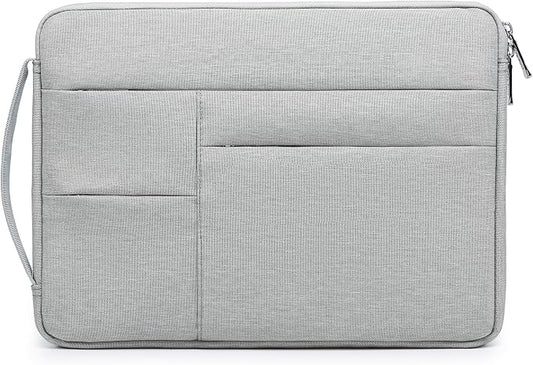 HYZUO 17-17.3 Inch Laptop Sleeve Bag Briefcase for 17" 17.3" HP/Dell/Lenovo/ASUS/LG/MSI Gaming Laptop/Razer Blade 17/18, Men Women NoteBook Protective Case Bag, Light Gray
