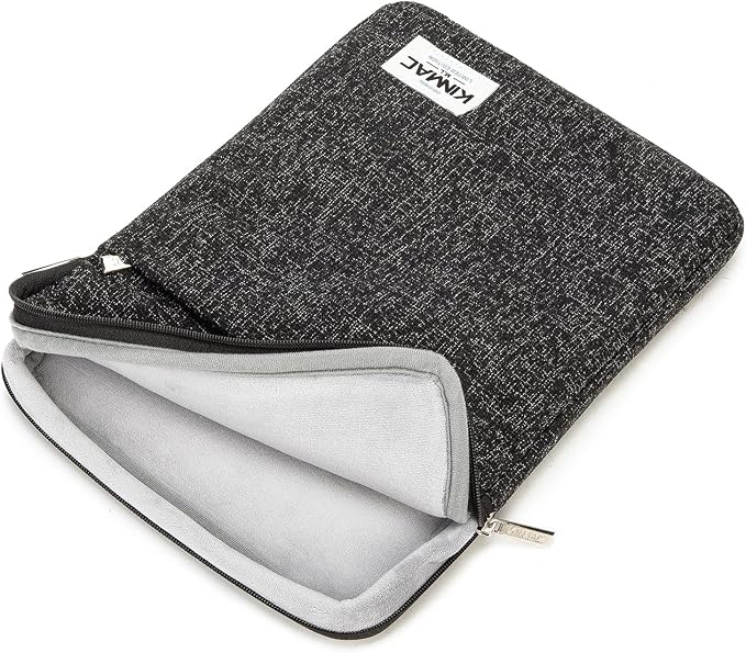 Kinmac 360° Protective Vertical Laptop Sleeve Case Cover Bag (Snow Black, 12.5 inch-13.3 inch)