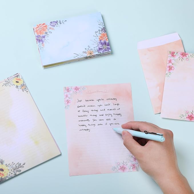 Mr. Pen- Stationery Writing Paper Set with Envelopes, 7.4" x 5.5" | 48 Letter Sheets & 24 Envelopes, Smooth Printable Letter Paper for Handwritten Notes, Personal Letters, Invitations