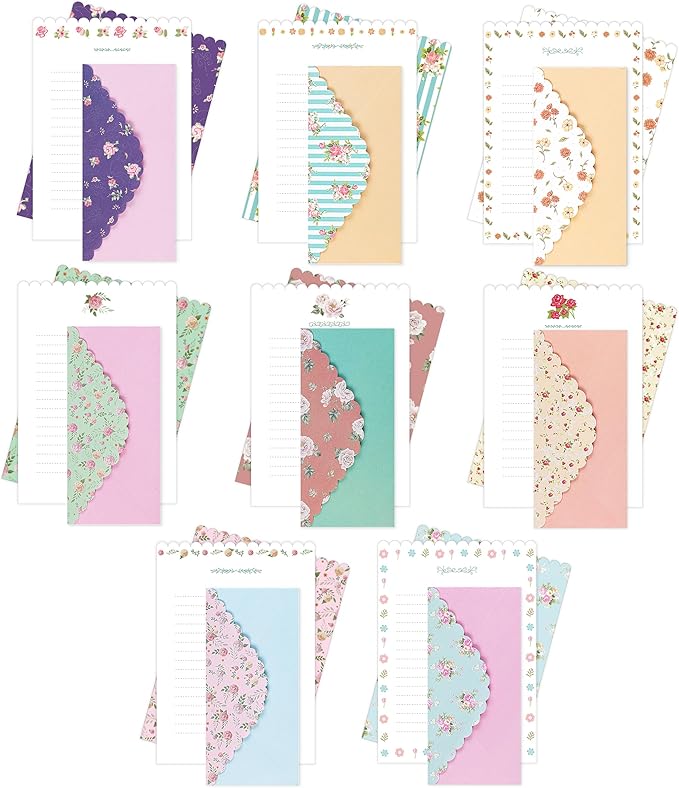 Mr. Pen- Stationery Writing Paper Set with Envelopes, 7.5" x 10.2", 32 Letter Sheets & 16 Envelopes, Smooth Printable Letter Paper for Handwritten Notes, Personal Letters, Invitations, Office & Home