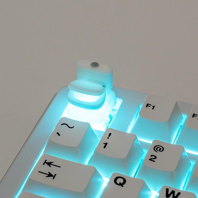 Artisan Toilet Keycap, Resin, 1U Size, RGB Backlit Compatible, Removable Cover Design for MX Mechanical Keyboard Switches, Gaming