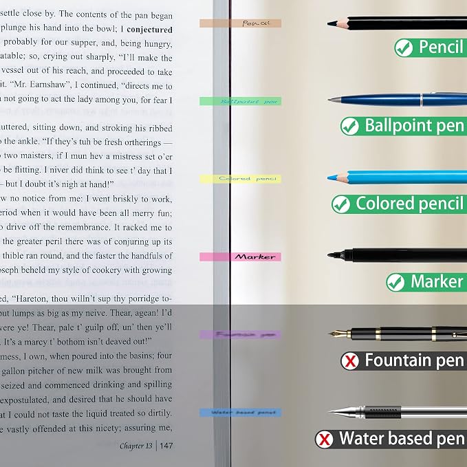 HAUTOCO 3600pcs Transparent Highlighter Tape, Removable Highlighter Strips Sticky Notes for Annotating Books, Morandi Clear Sticky Page Markers Tabs for Office School Aesthetic Study Supplies