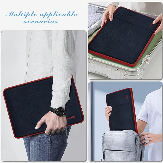 Hseok Laptop Case 13.3 Inch Sleeve Recycled Water Resistant Cover for MacBook Pro 14" M4 M3 M2 M1 and All Model 13.3" Mac Air/Pro, XPS 13 14 and Most Popular 13"-14" Notebooks,B02K02